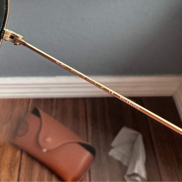 Ray Ban Blue Mirrored Gold Sunglasses Large aviator pilot sunglasses polarized - Picture 6 of 16